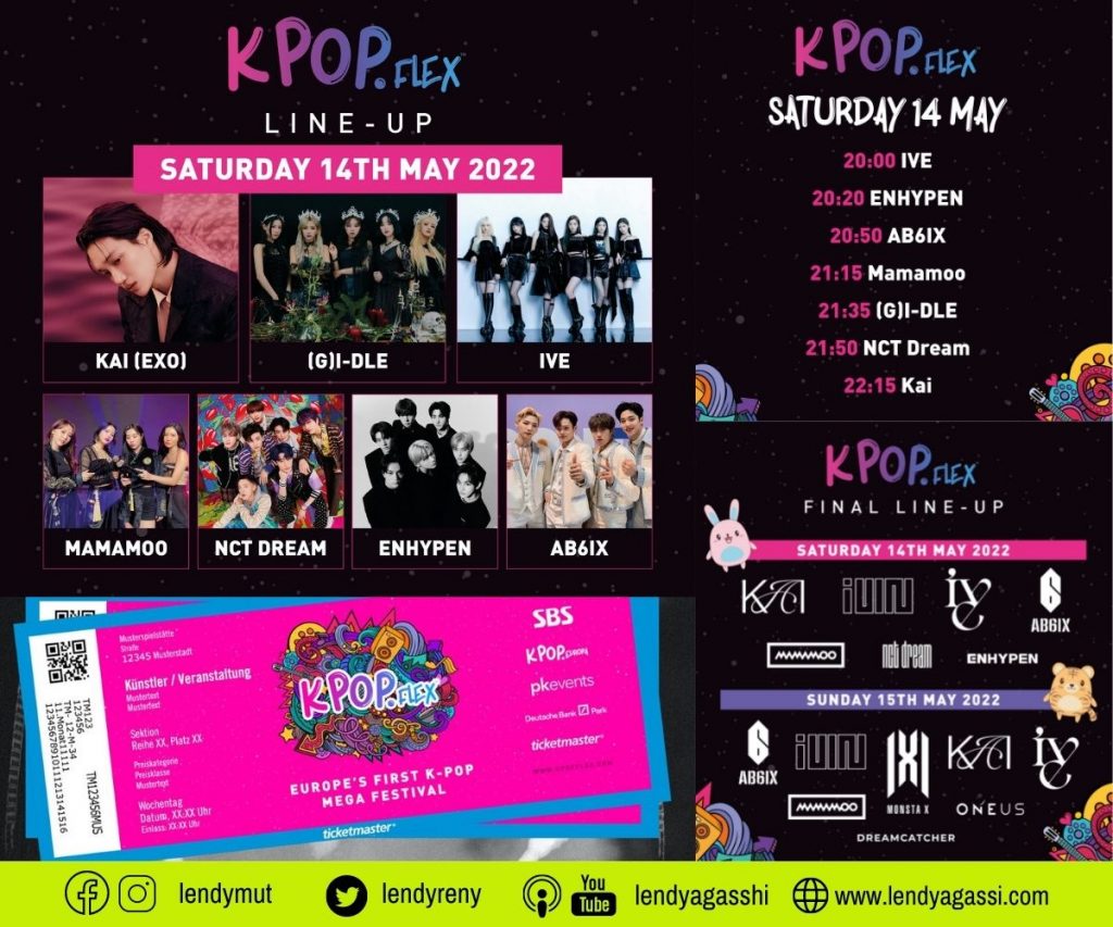 Line up boygrup dan girlgup Kpop Flex 2022