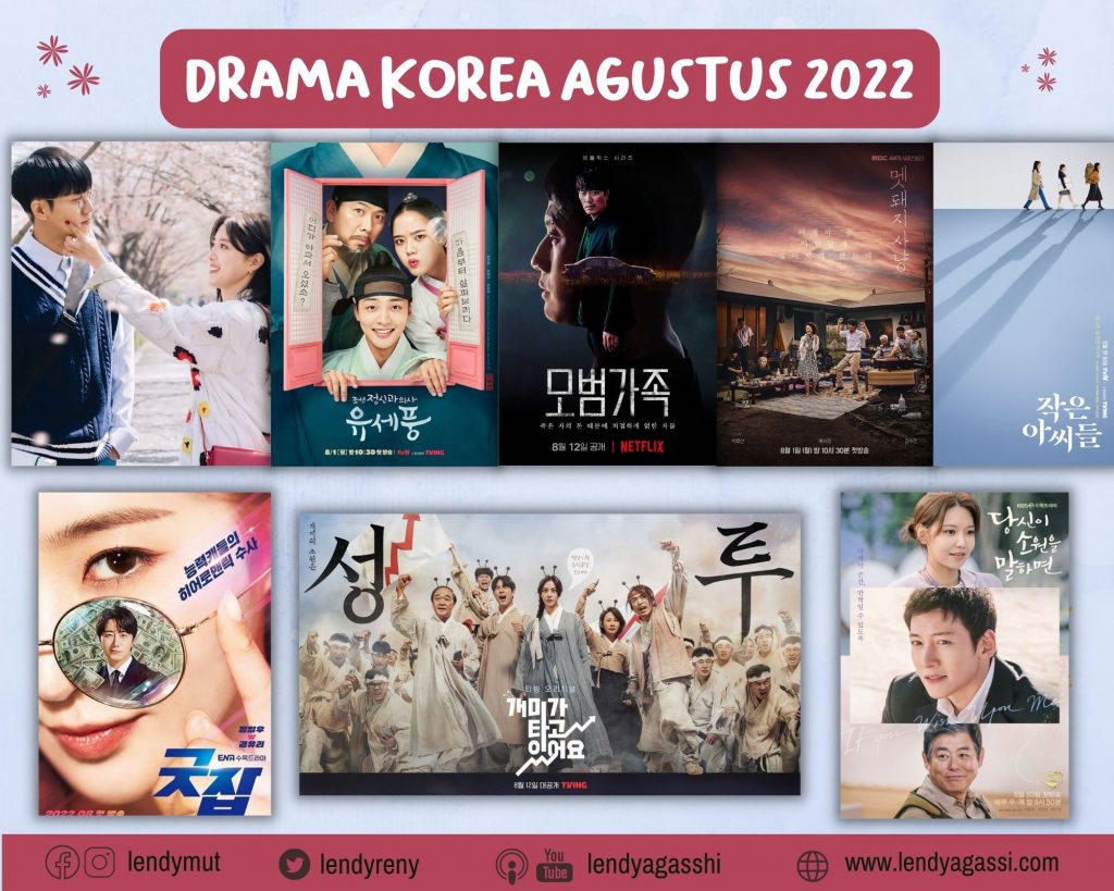 Jam Tayang Drama Korea Agustus 2022 dan nonton dimana