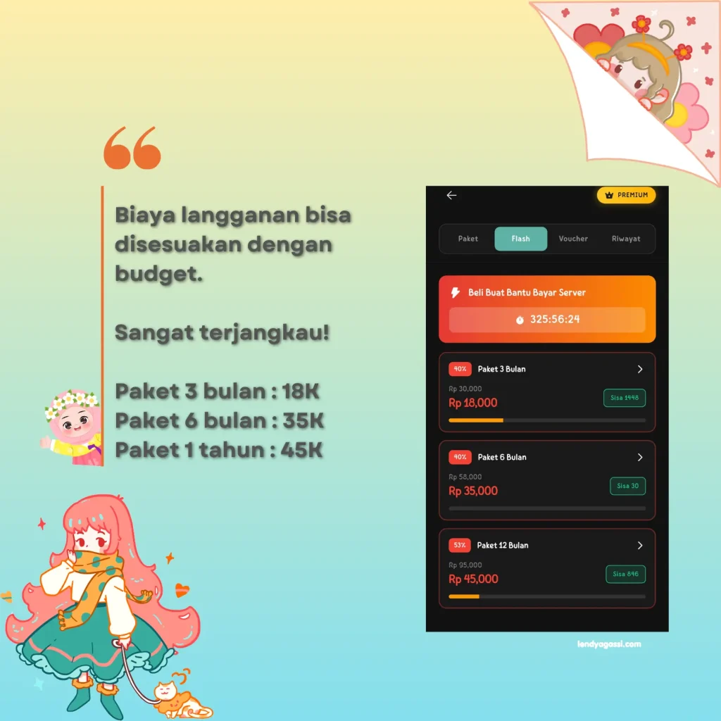cara berlangganan dan biaya langganan aplikasi ngeDrakor
